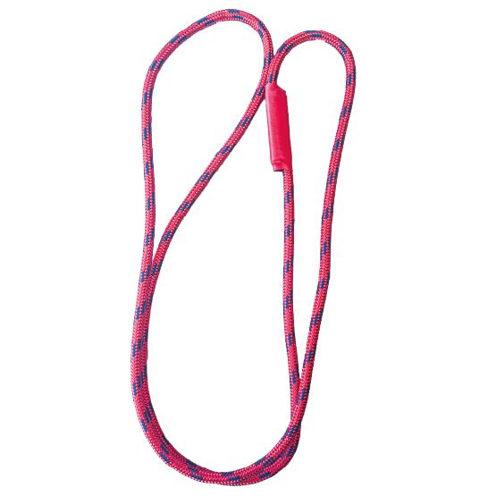Cordino de ocho 8mm de diámetro, en poliéster, en forma de aro cerrado con costura, longitud 80cm