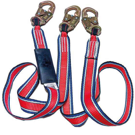 Eslinga doble (Y) para desplazamiento y restricción, ganchos de 18mm de abertura en extremo