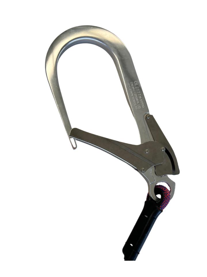Eslinga doble ("Y") con absorbedor de impacto, ganchos de 110mm de abertura en cada extremo, certificada norma EN 355