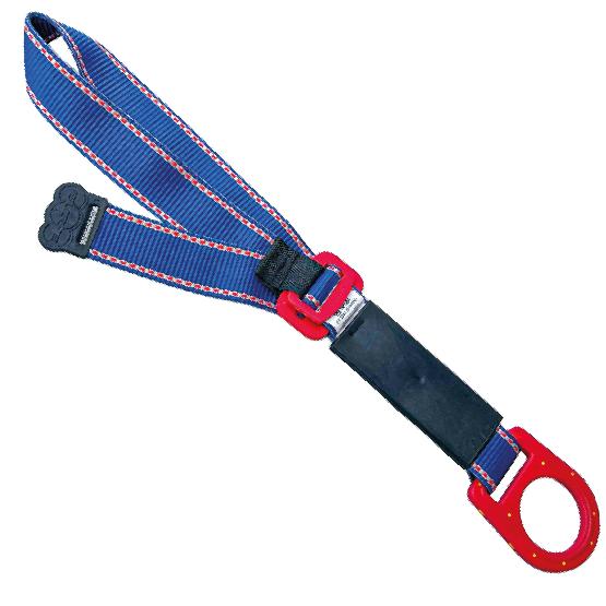 Conector de anclaje tipo "TIE OFF o Collarín", de longitud entre 0,5m a 2m ajustable, con protección a la oxidación.