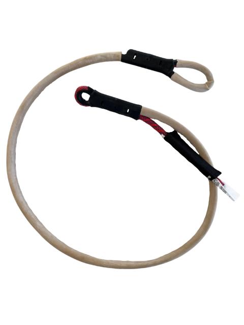 Conector de anclaje tipo "TIE OFF o Collarín" , de longitud entre 0,5m a 2m, en cuerda de 11 a 16 mm, con protector en caucho