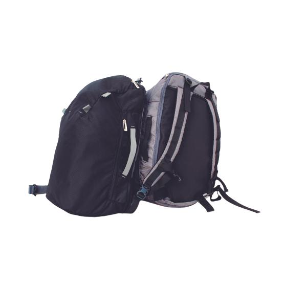 Morral de 48 L, en lona de poliester, correas de pecho acolchadas